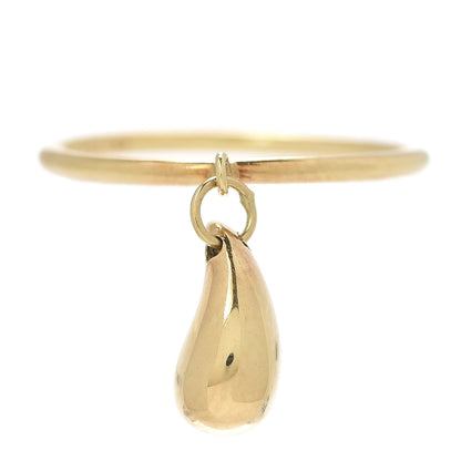Tiffany 18K Yellow Gold Elsa Peretti Teardrop Charm Ring 49 5 1 of 5