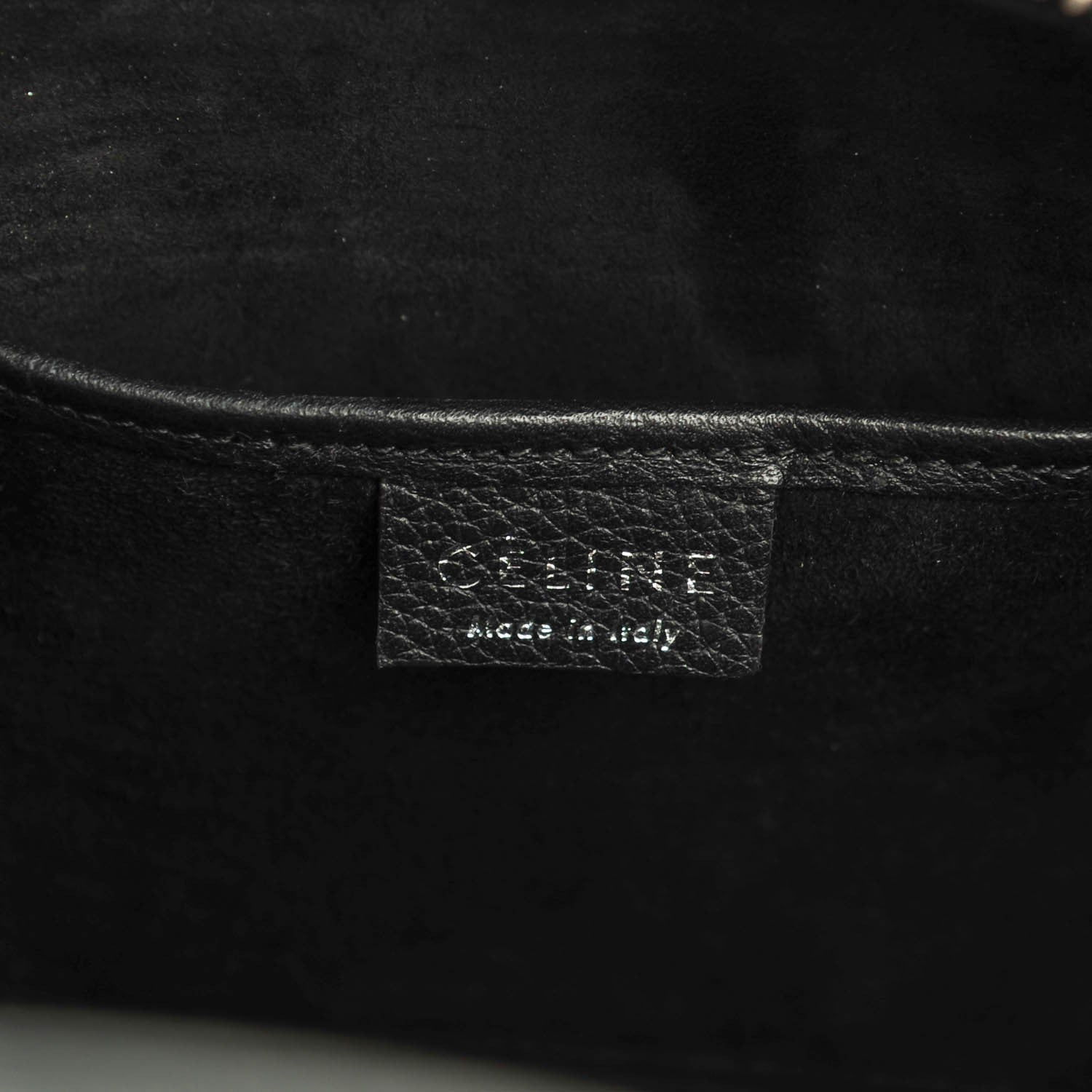 Celine Drummed Calfskin Nano Luggage Black 7 of 7