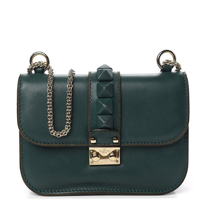 Valentino Garavani Vitello Small Glam Lock Rockstud Flap Light Emerald 1 of 8