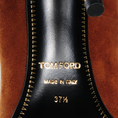 Tom Ford Suede Ankle-Lock Pumps Caramel 37.5 6 of 7