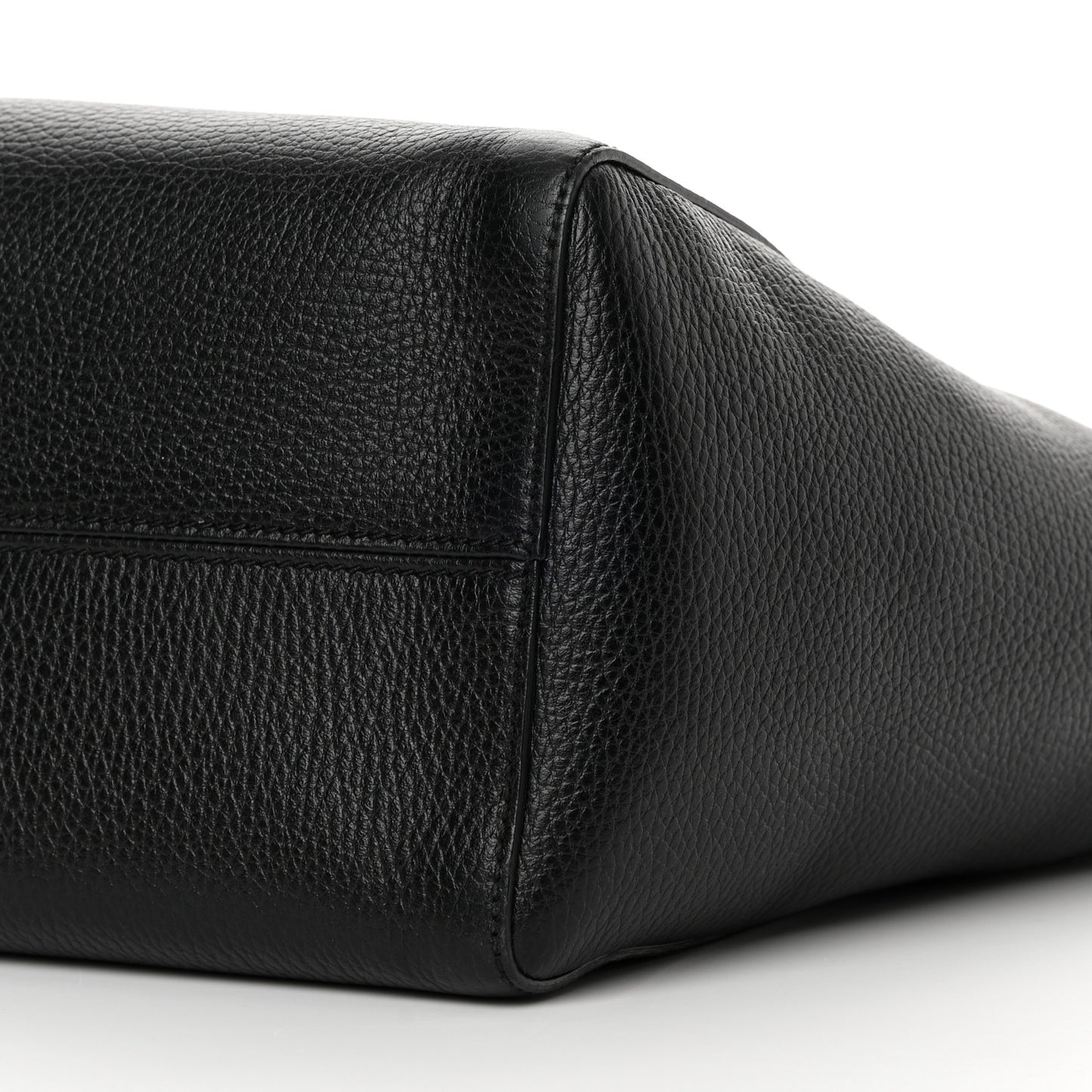 Pebbled Calfskin Small Swing Tote Black