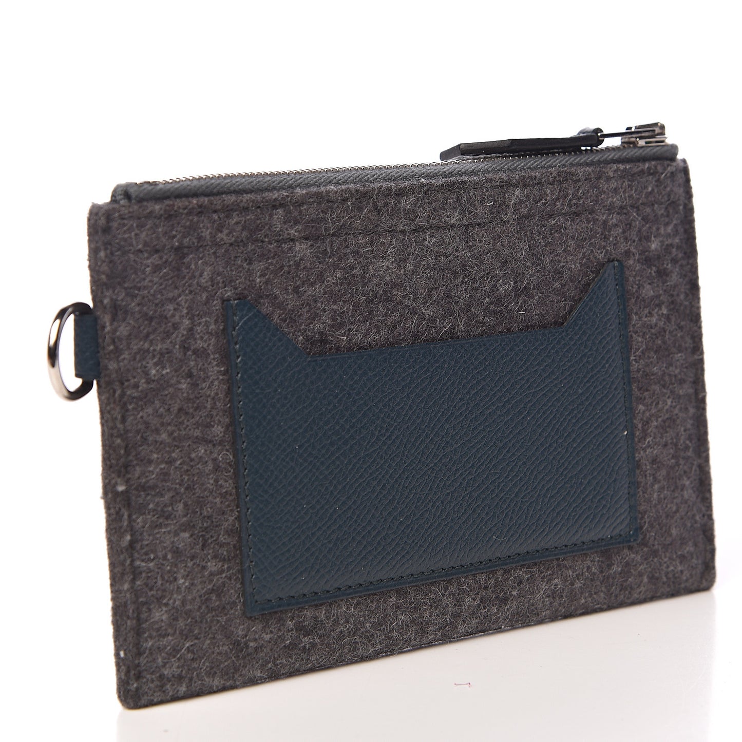 Felt Epsom Toodoo Card Holder Gris Moyen Indigo Vert Cypress
