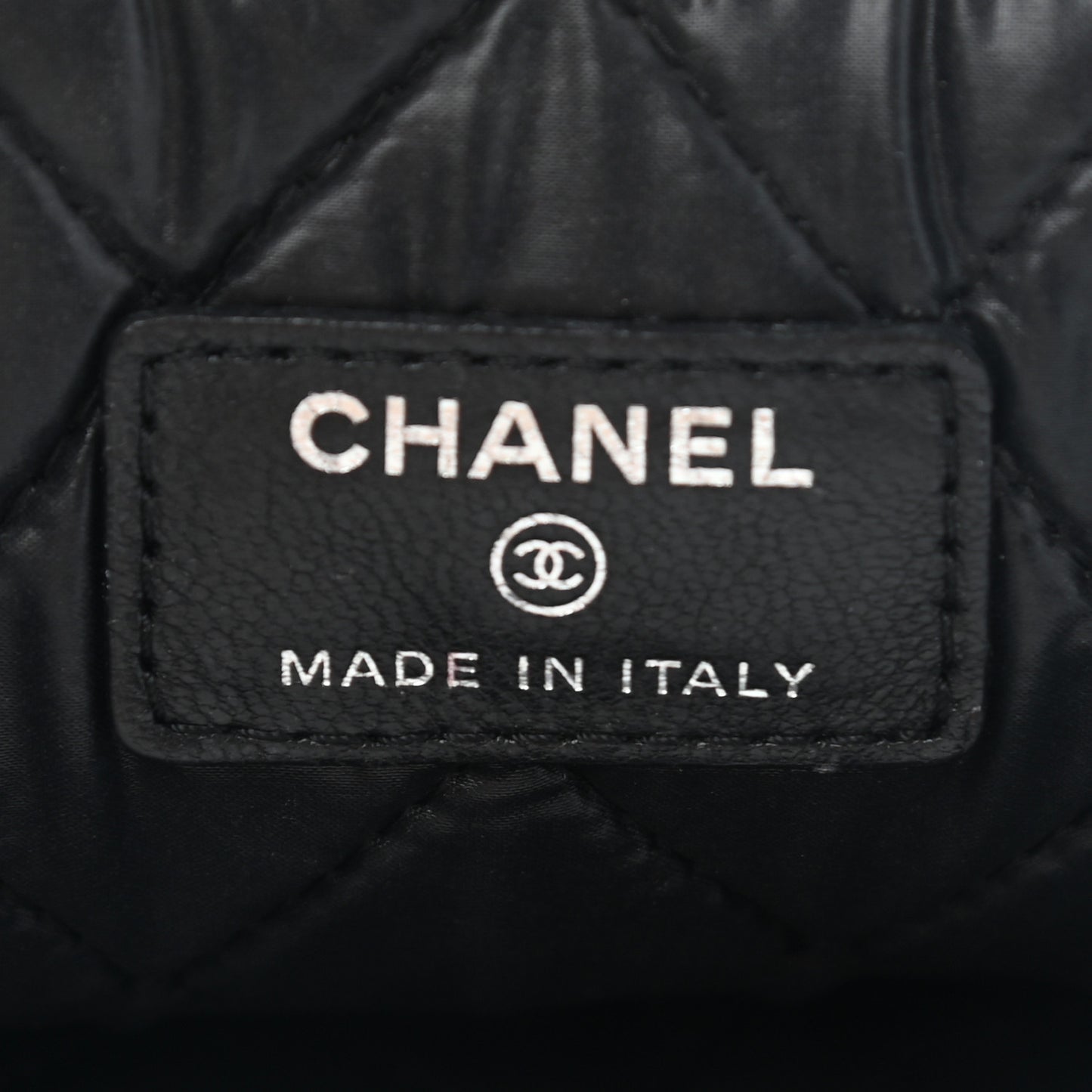 Lambskin Quilted Large Cosmetic Case Black