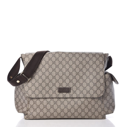 Gucci GG Plus Monogram Messenger Diaper Bag Dark Brown 3 of 14