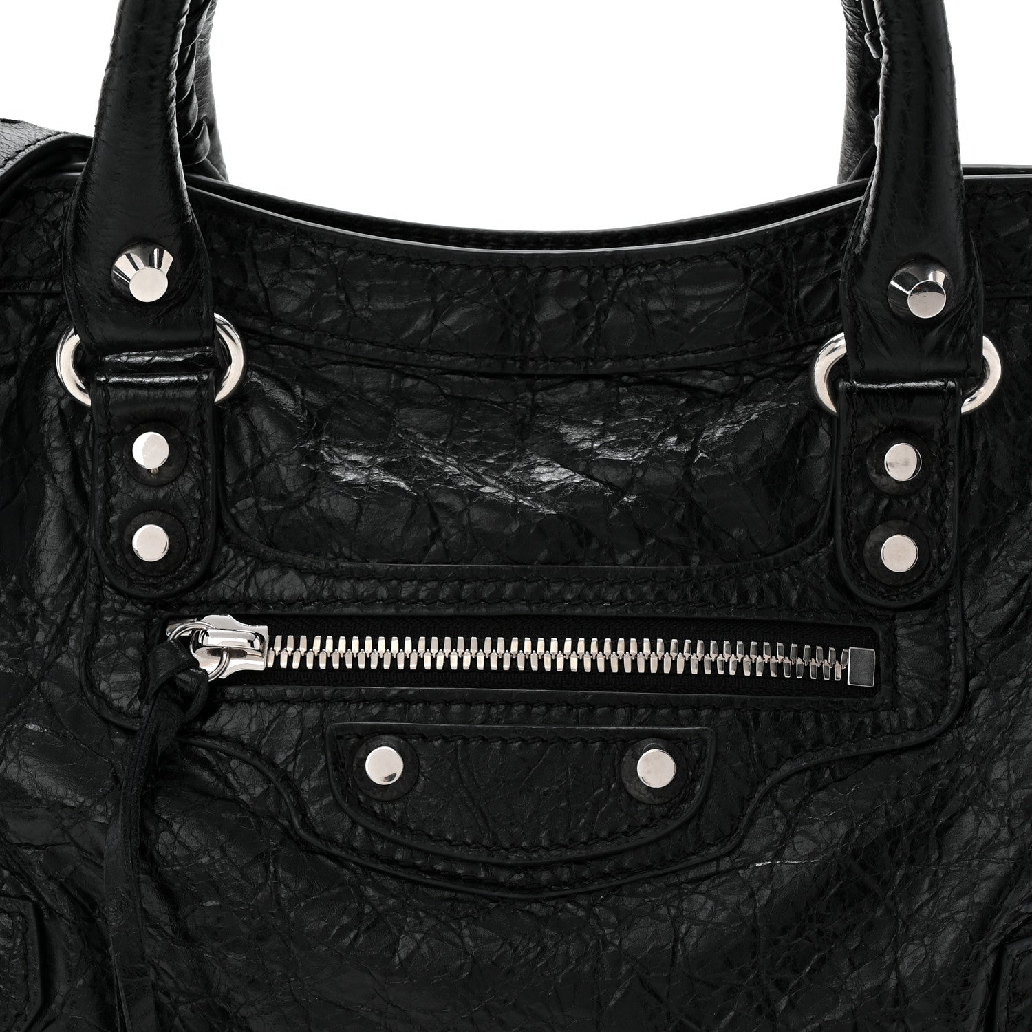 Balenciaga Agneau Arena Silver Hardware Small Le City Black 8 of 10