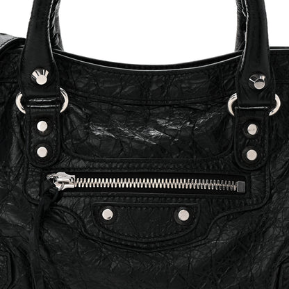 Balenciaga Agneau Arena Silver Hardware Small Le City Black 8 of 10