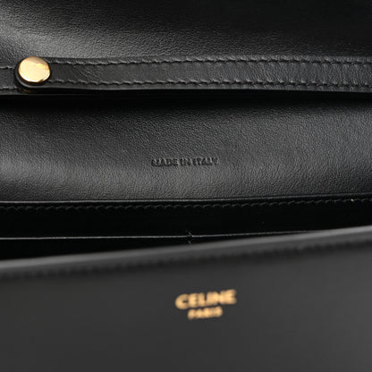 Celine Shiny Calfskin Triomphe Margo Wallet on Chain Black 7 of 10