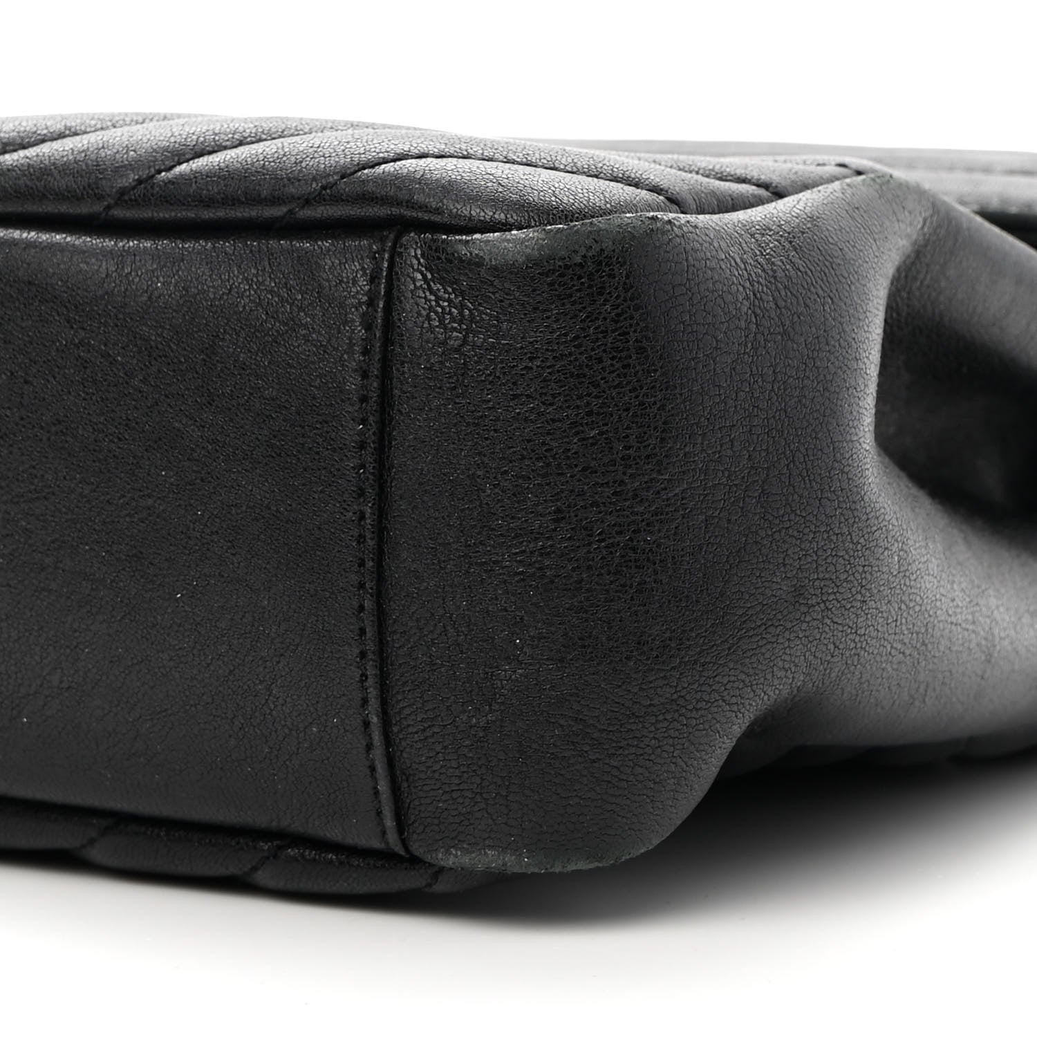Saint Laurent Sheepskin Matelasse Chevron Monogram Large College Satchel Black 9 of 9