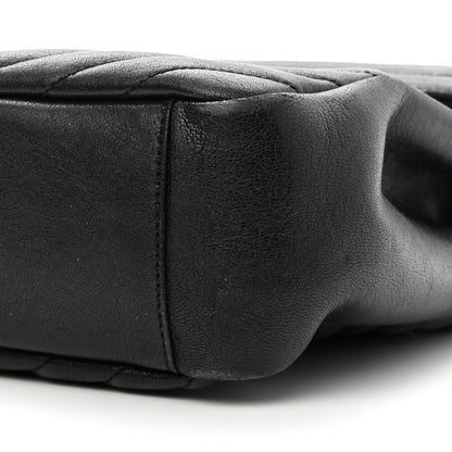 Saint Laurent Sheepskin Matelasse Chevron Monogram Large College Satchel Black 9 of 9