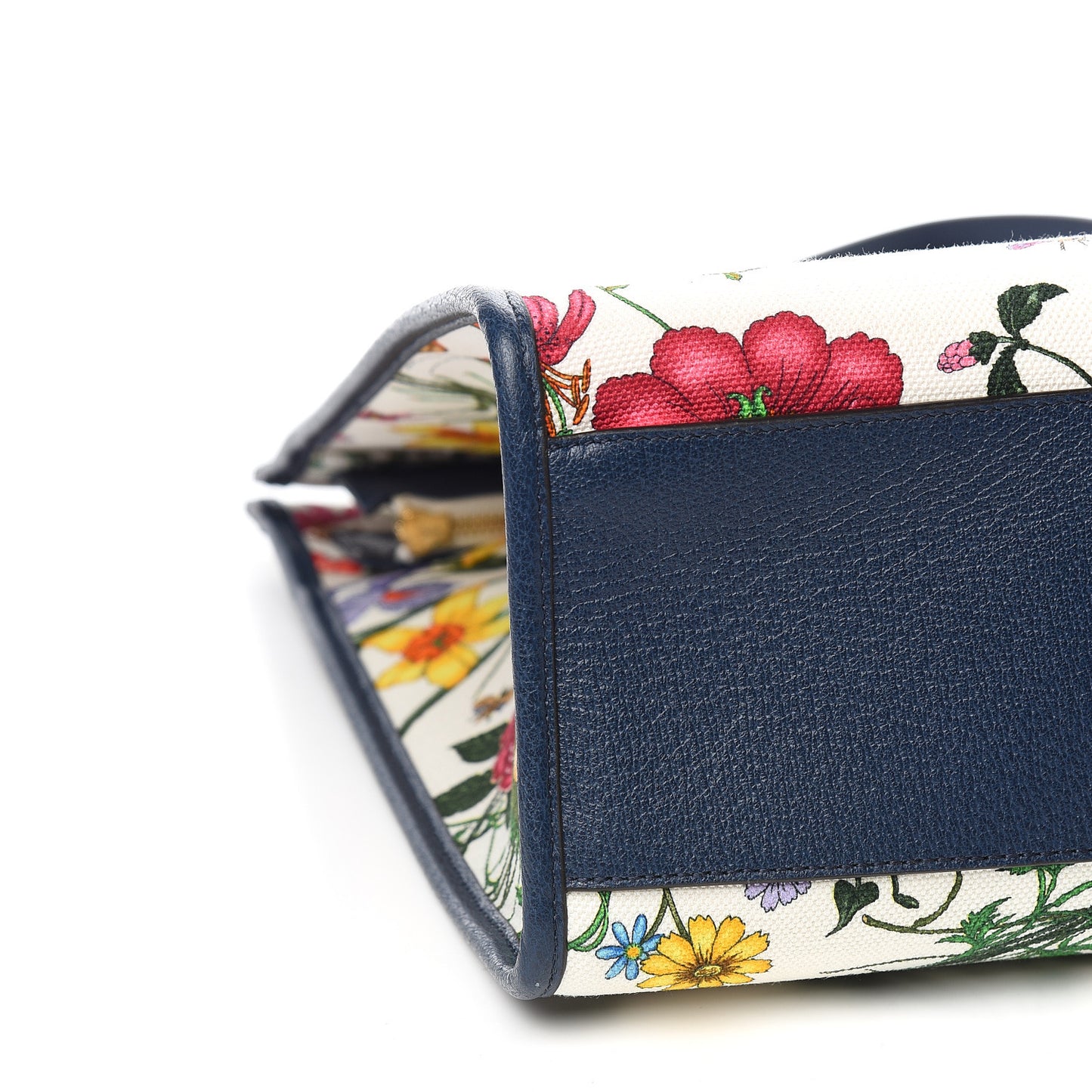 Canvas Large Flora Tote Navy Multicolor