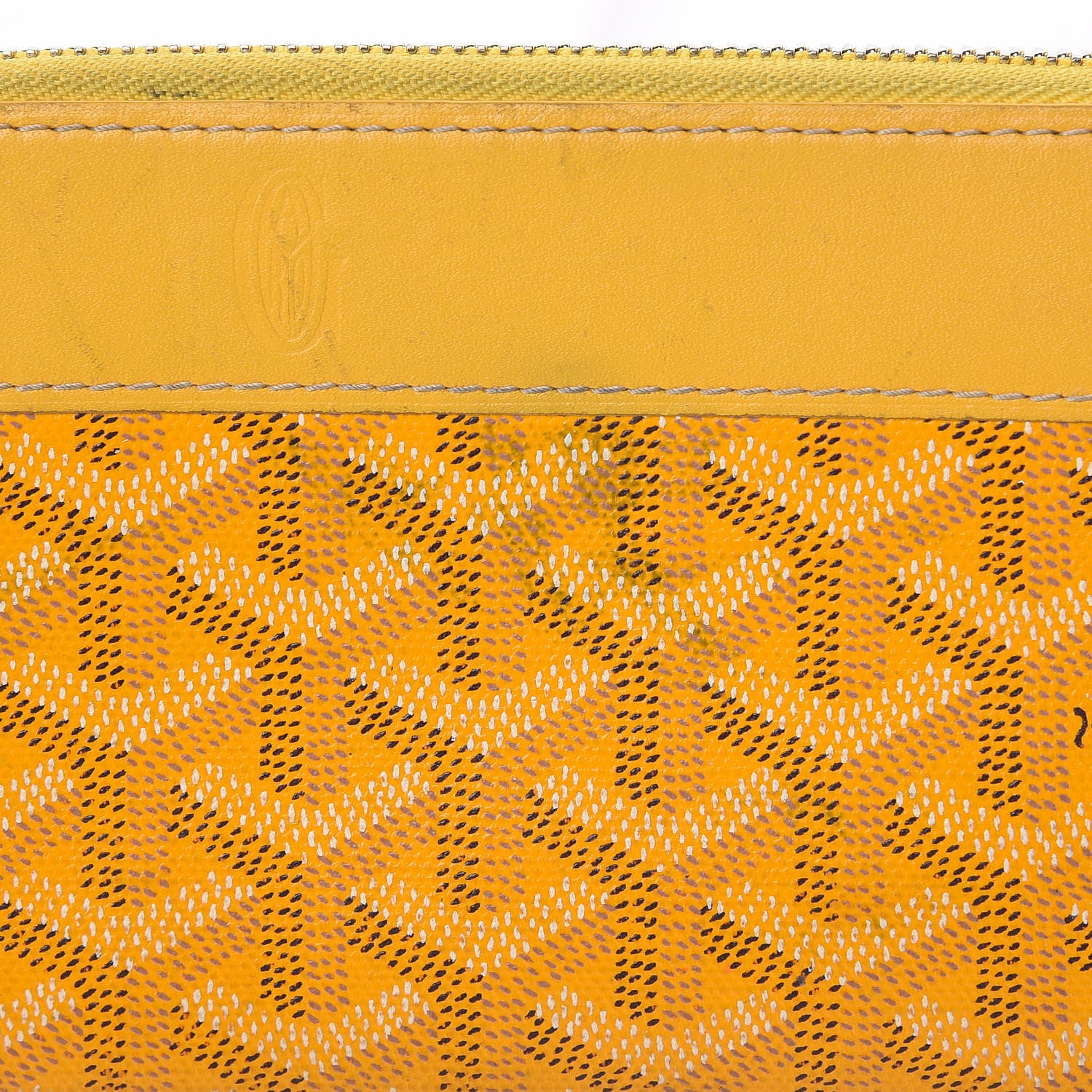 Goyard Goyardine Matignon Zip Around GM Wallet Yellow 11 of 14