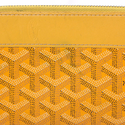 Goyard Goyardine Matignon Zip Around GM Wallet Yellow 11 of 14