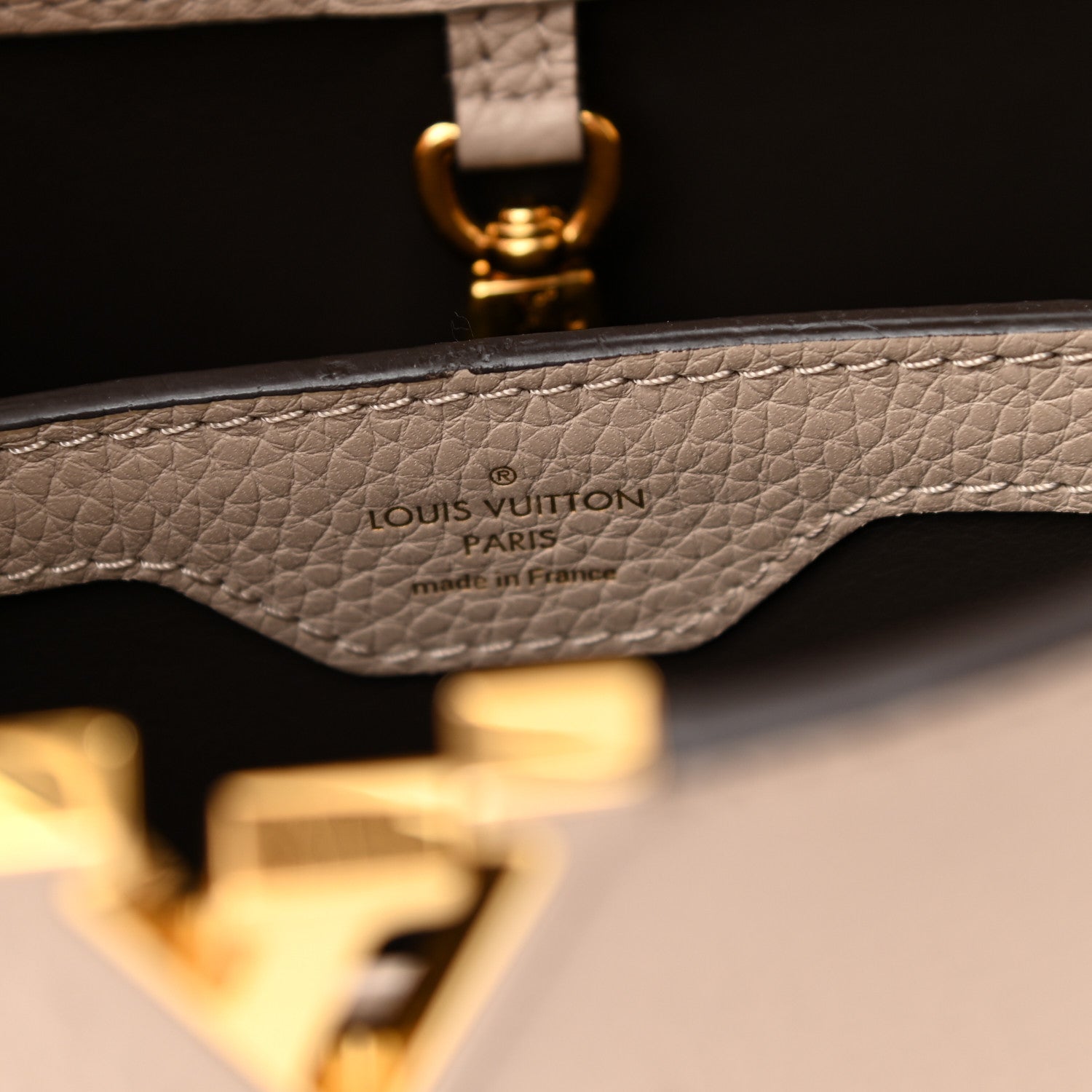Louis Vuitton Taurillon Capucines BB Galet 6 of 12