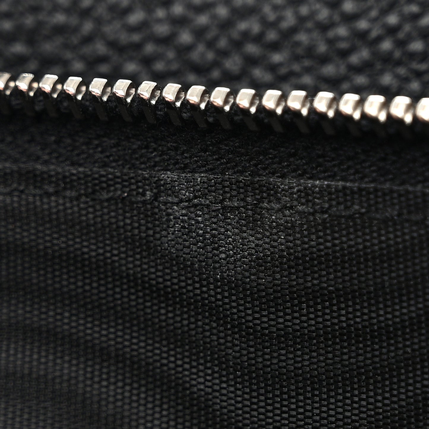 Grained Calfskin Rive Gauche Zip Around Wallet Black