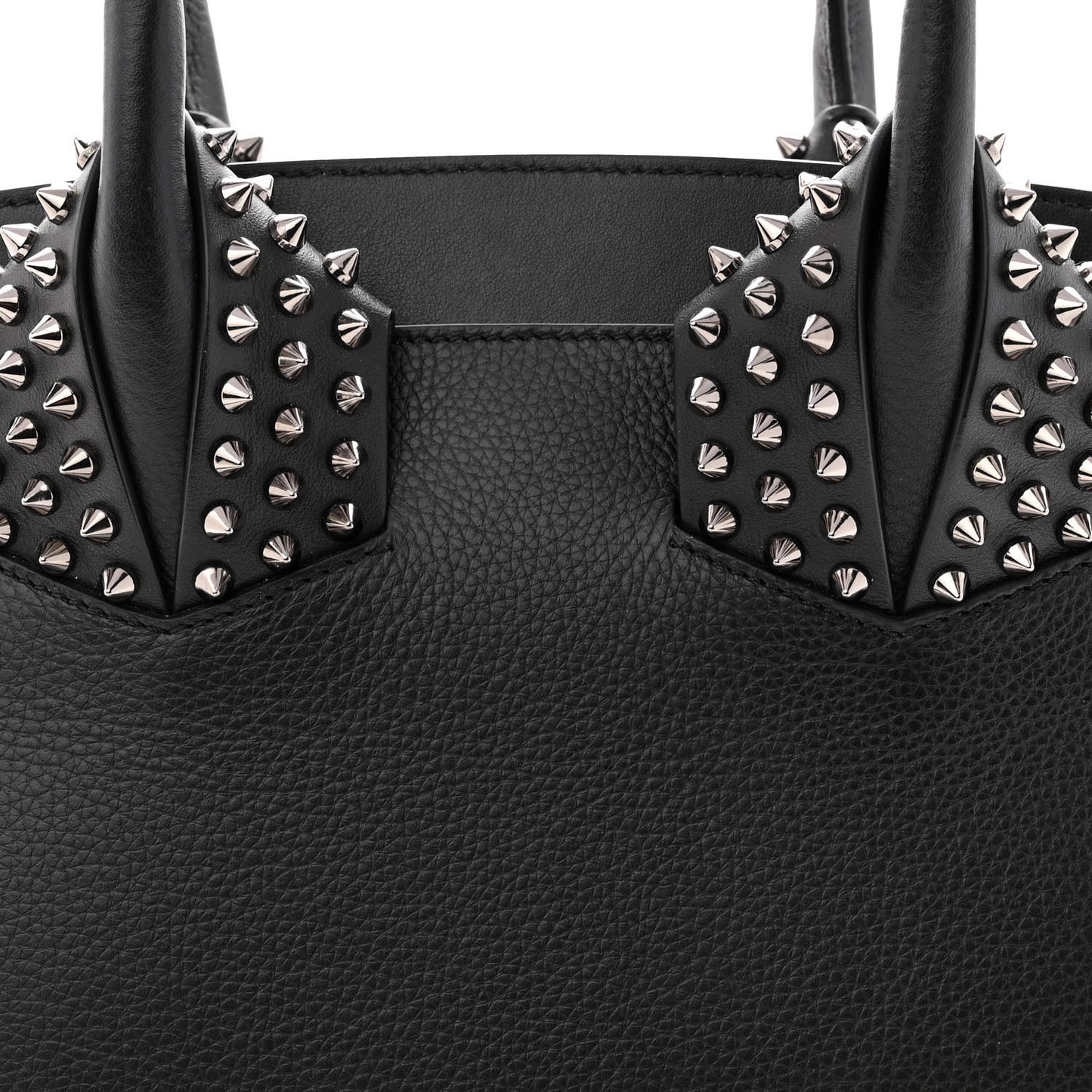 Grained Calfskin Spike Small Eloise Tote Black