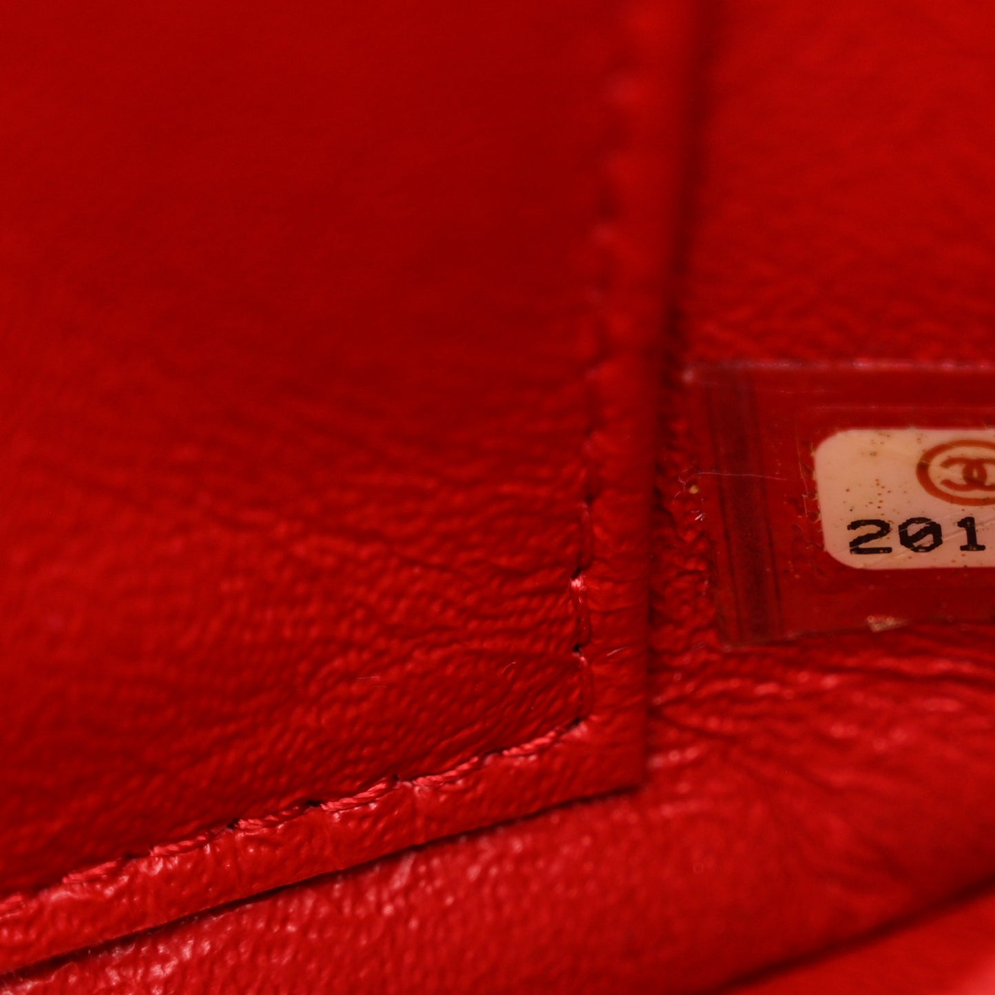 Lambskin Quilted Extra Mini Rectangular Flap Red