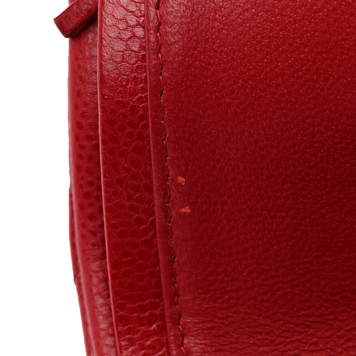 Caviar Quilted Jumbo Double Flap Red