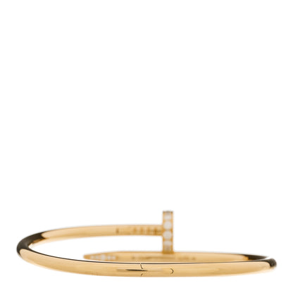 Cartier 18K Yellow Gold Diamond Juste Un Clou Bracelet 17 2 of 5