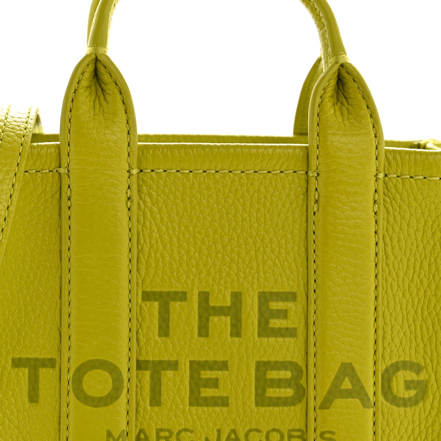 Marc Jacobs Grained Calfskin Micro The Tote Bag Citronelle 1851156