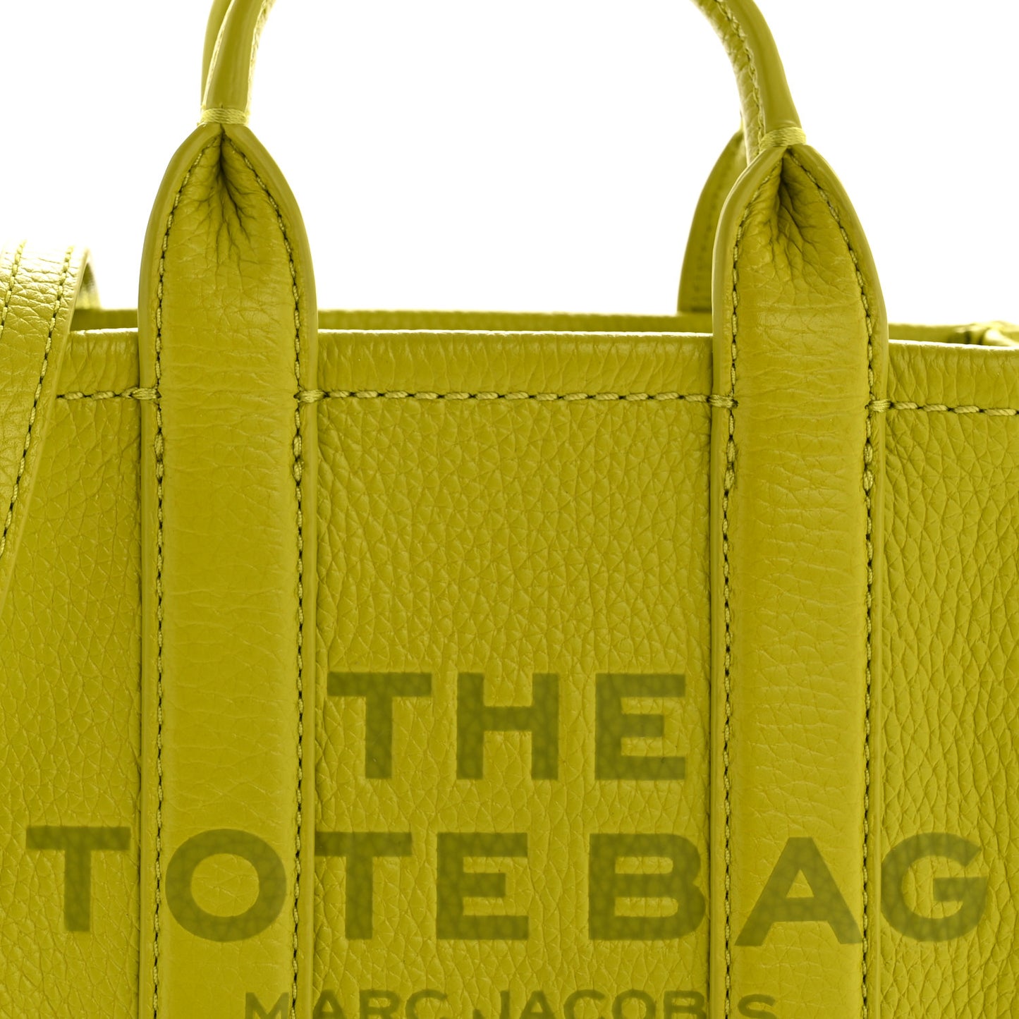 Grained Calfskin Micro The Tote Bag Citronelle
