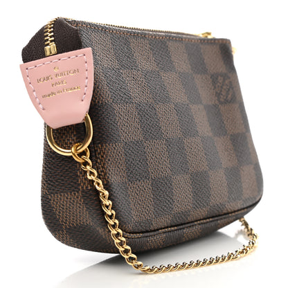 Louis Vuitton Damier Ebene 2020 Christmas Animation Big Wheel Mini Pochette Accessories Rose Ballerine 3 of 7