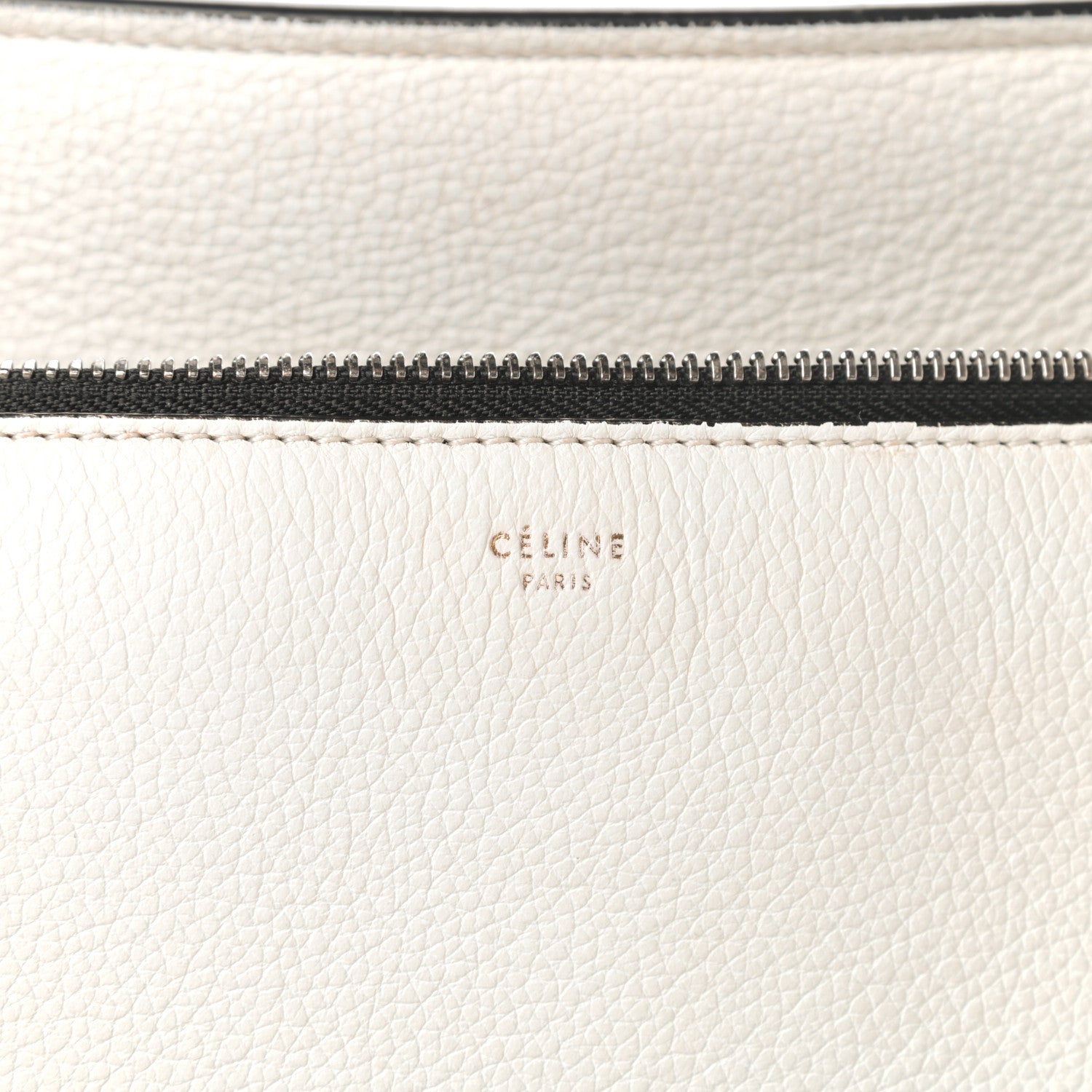 Celine Grained Calfskin Medium Edge Shoulder Bag White 6 of 9