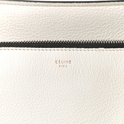 Celine Grained Calfskin Medium Edge Shoulder Bag White 6 of 9