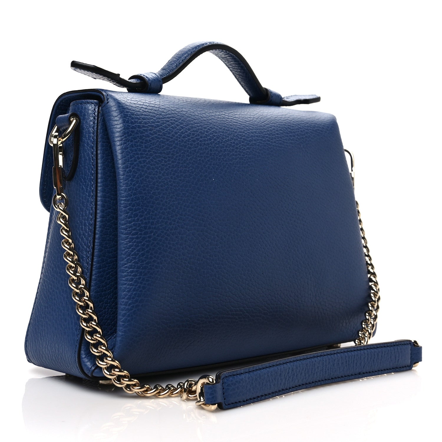 Gucci Dollar Calfskin Interlocking G Top Handle Shoulder Bag Caspian 3 of 8