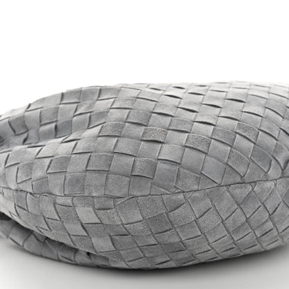 Bottega Veneta Suede Calfskin Intrecciato Teen Jodie Hobo Thunder 8 of 10