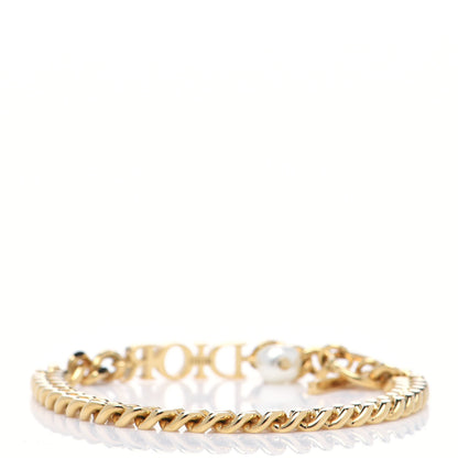Christian Dior Metal Logo Chain Bracelet Gold 3 of 6