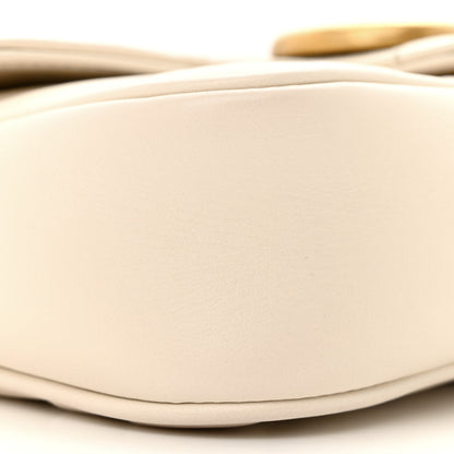 Gucci Calfskin Matelasse Super Mini GG Marmont Shoulder Bag White 9 of 14