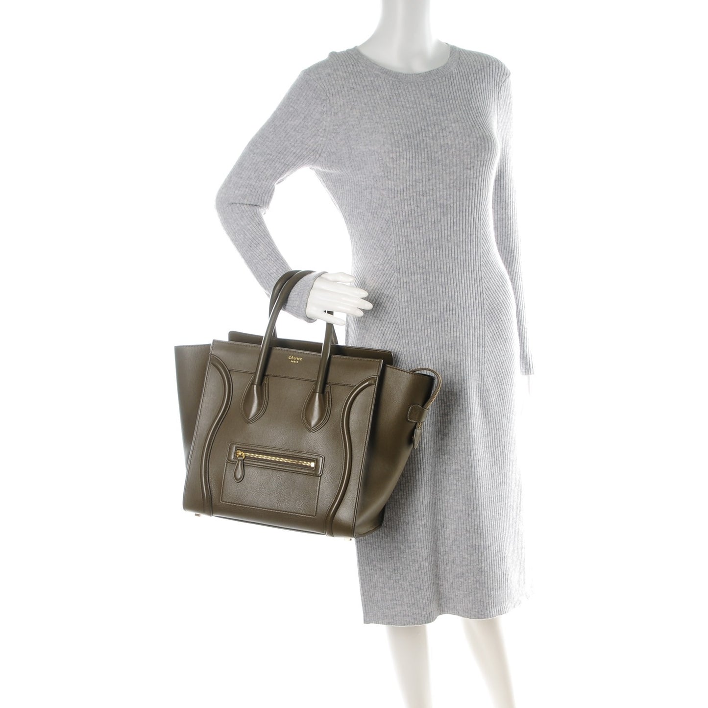 Smooth Calfskin Mini Luggage Khaki