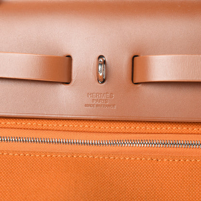 Hermes Vache Hunter Toile Herbag Zip 31 PM Orange 7 of 13