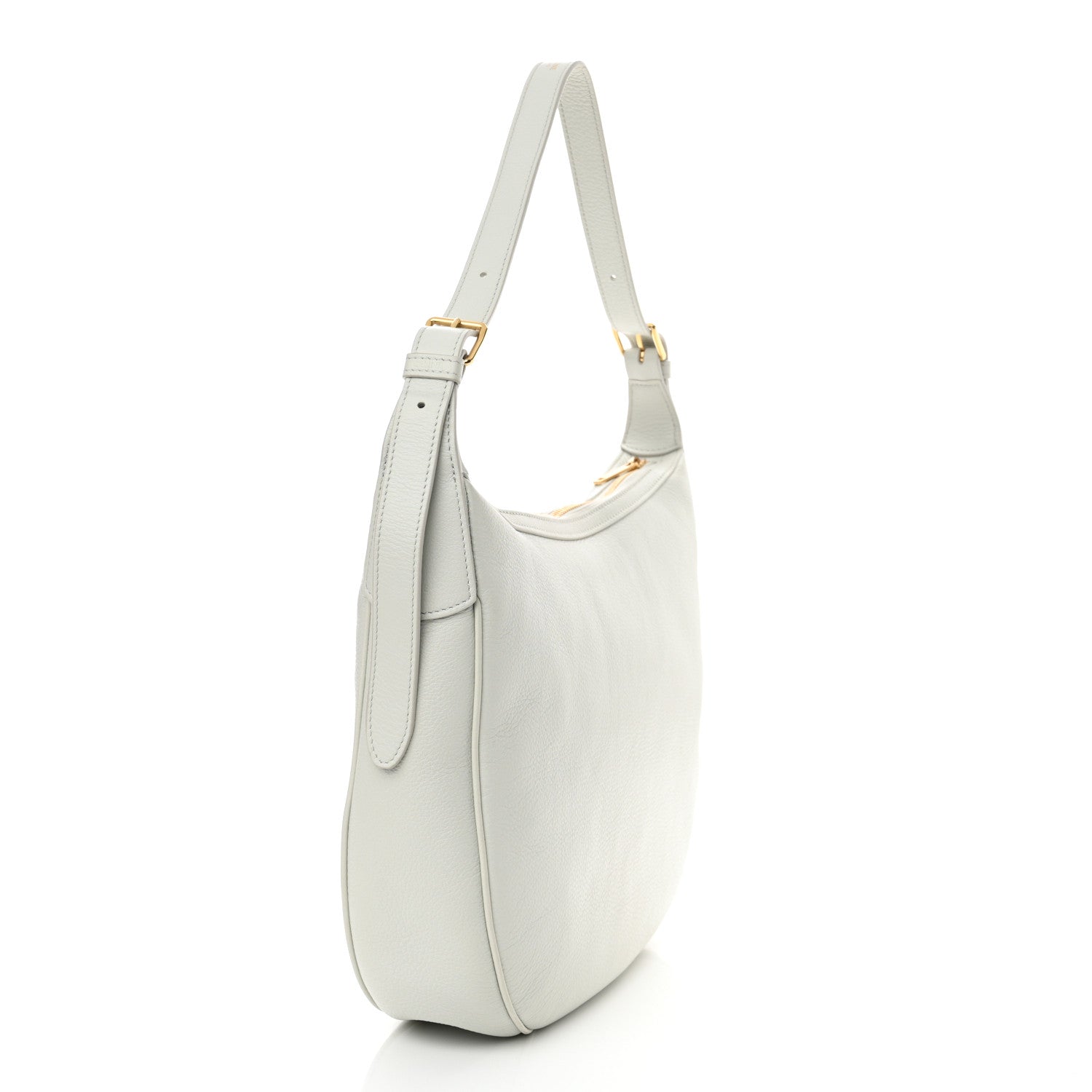 Celine Supple Calfskin Cuir Triomphe Heloise Shoulder Bag Light Stone 3 of 10