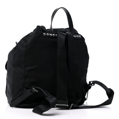 Prada Nylon New Vela Studded Backpack Black 3 of 9