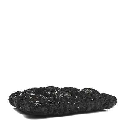 Chanel Sequins Quilted Large Chanel 19 Pouch Black 4 of 11