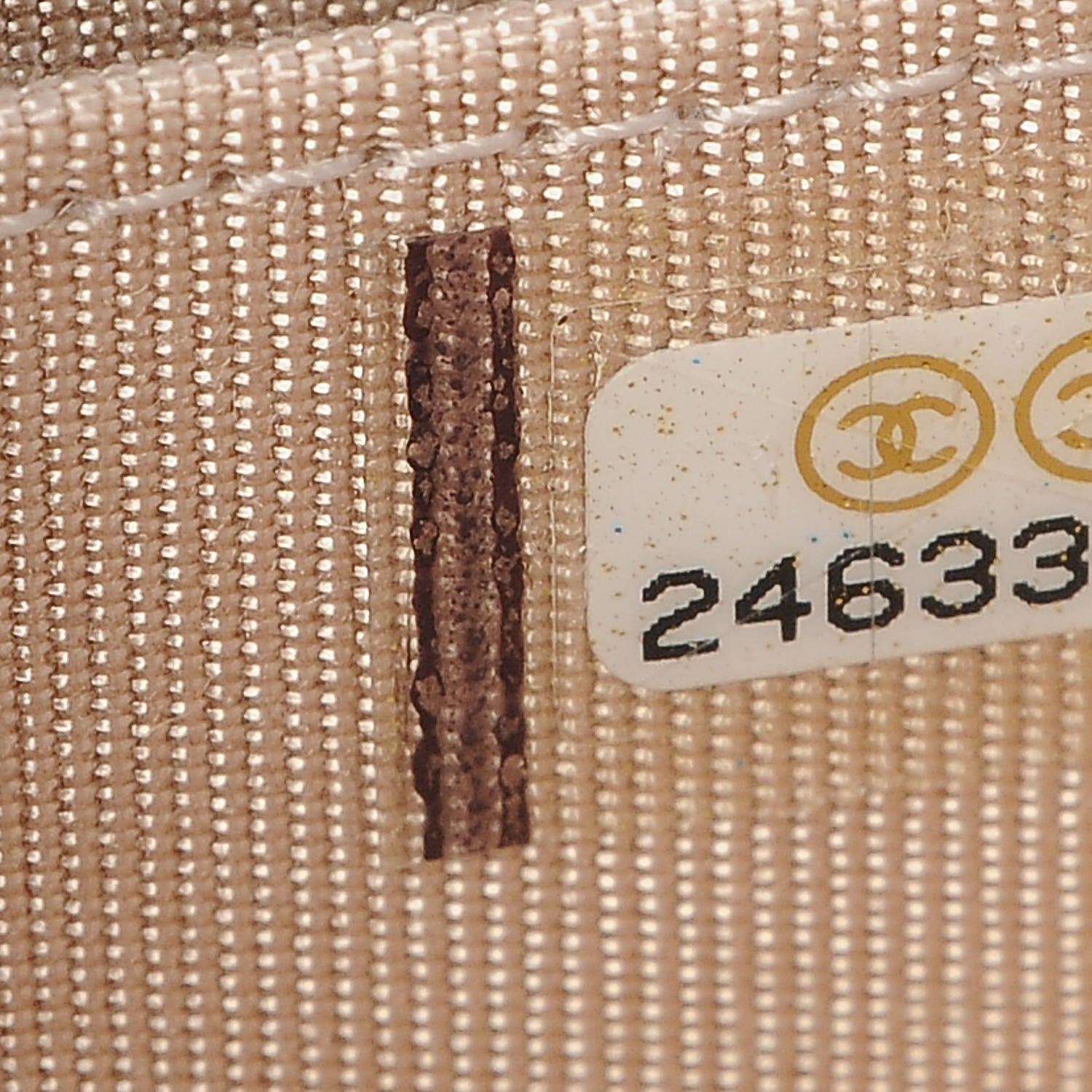 Chanel Metallic Caviar Chevron Quilted Zip Around Coin Purse Light Gold 7 of 8