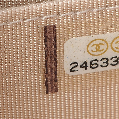Chanel Metallic Caviar Chevron Quilted Zip Around Coin Purse Light Gold 7 of 8
