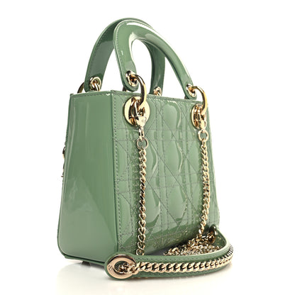 Christian Dior Patent Cannage Mini Lady Dior Mint Green 3 of 10
