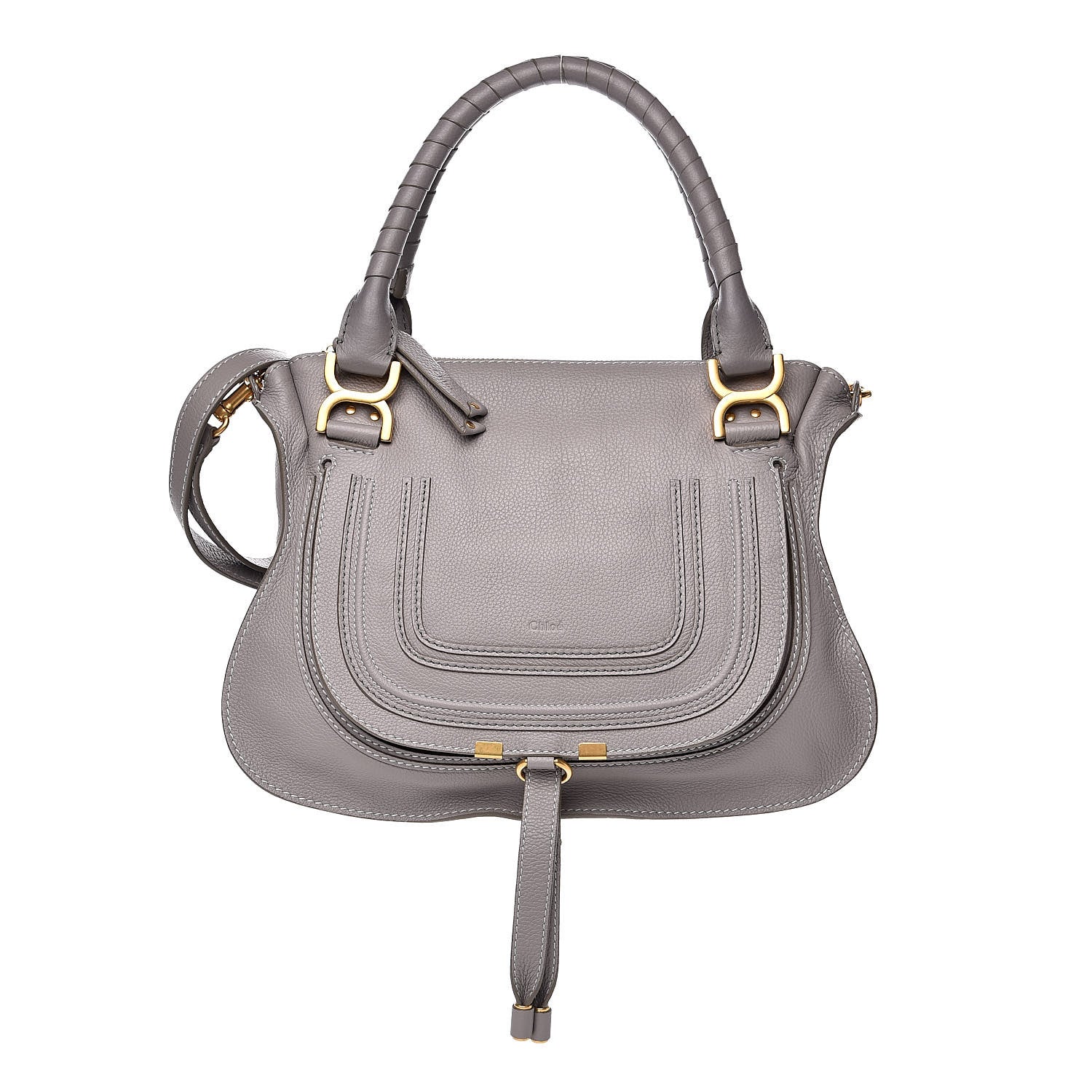 Chloe Calfskin Medium Marcie Satchel Cashmere Grey 1 of 13