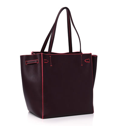 Celine Smooth Calfskin Small Tassel Cabas Phantom Burgundy Pink 3 of 14