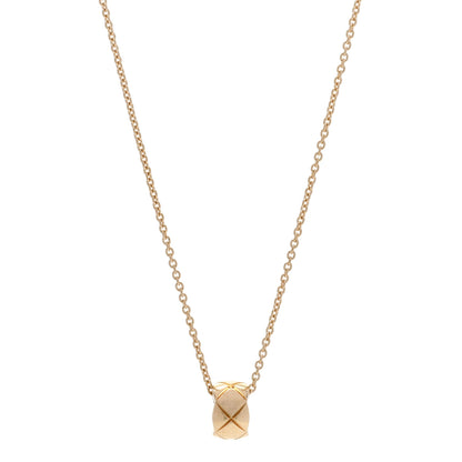 Chanel 18K Yellow Gold Coco Crush Round Pendant Necklace 1 of 5