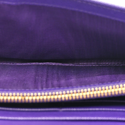 Prada Saffiano Lux Metal Continental Flap Travel Wallet Viola 5 of 8