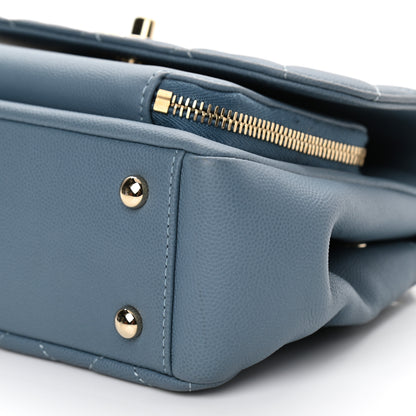 Chanel Caviar Quilted Small Business Affinity Flap Light Blue 10 of 13