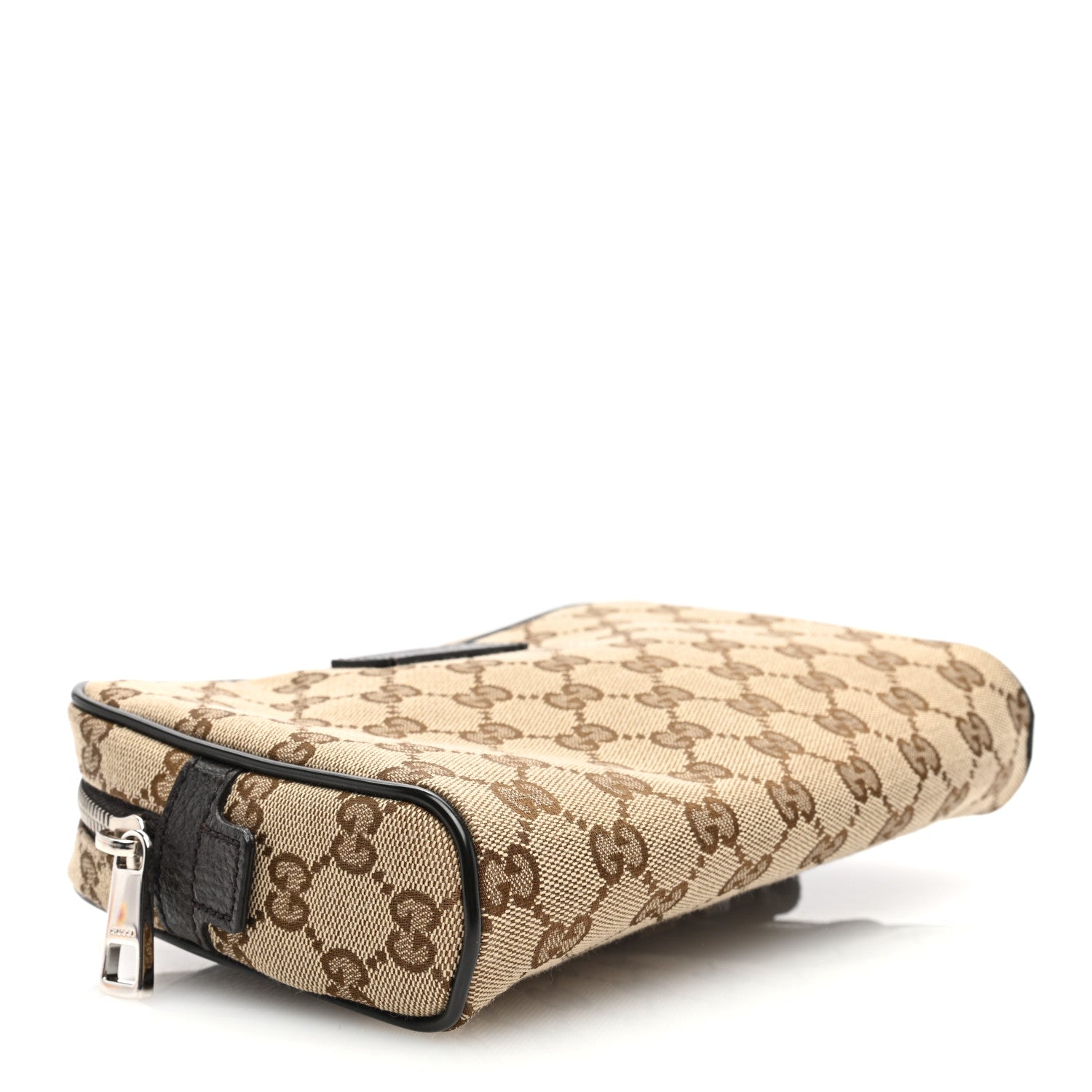 Gucci Monogram Dollar Calfskin Belt Bag Beige Ebony Testa di Moro Marrone Scuro 4 of 10