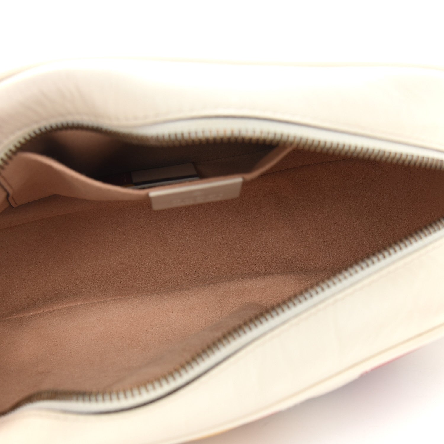 Gucci Calfskin Matelasse Trompe L'Oeil Print Small GG Marmont Chain Shoulder Bag White 5 of 10