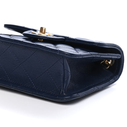 Chanel Caviar Quilted Mini Sweet Classic Flap Navy Blue 8 of 8