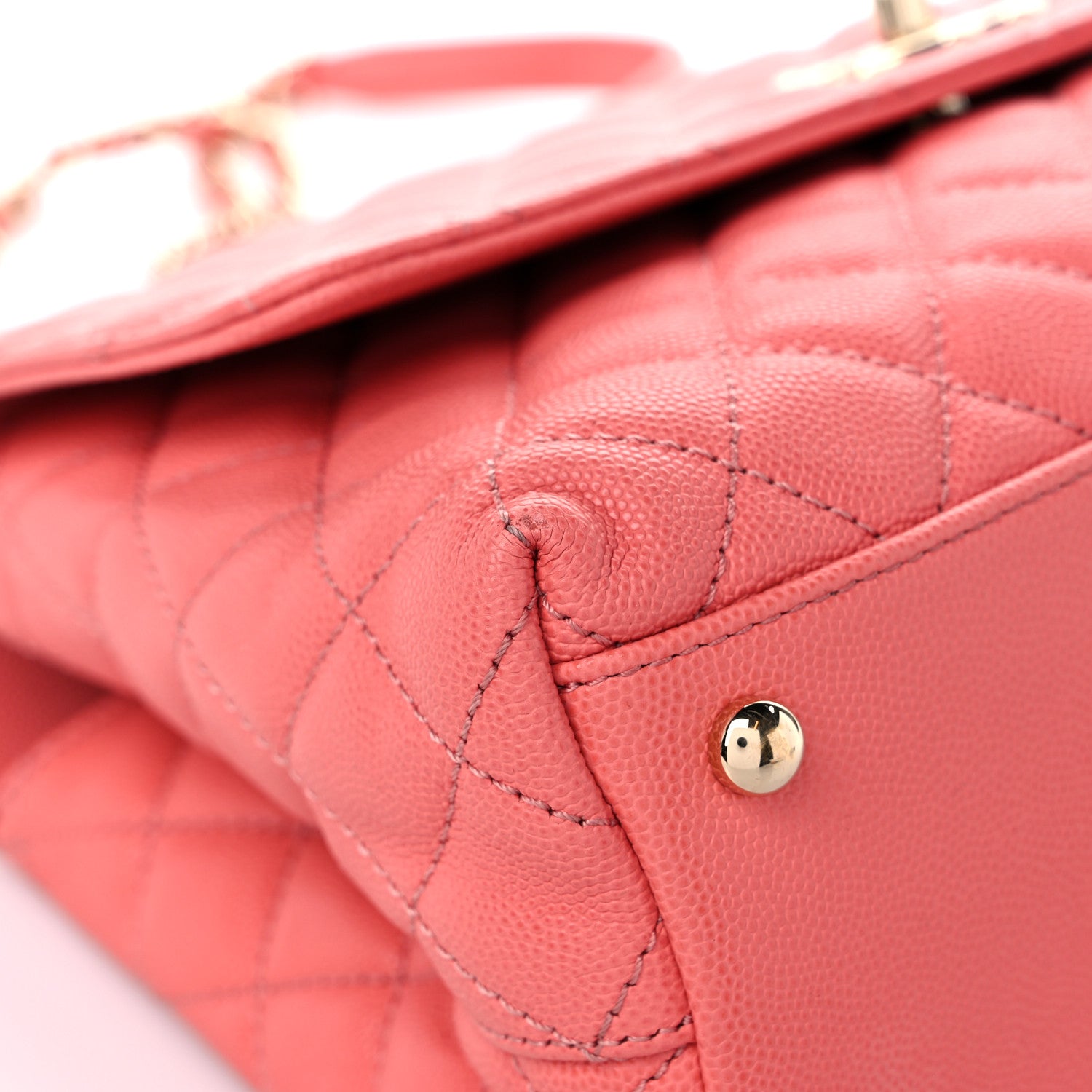 Chanel Caviar Quilted Small Coco Handle Flap Pink 8 of 12