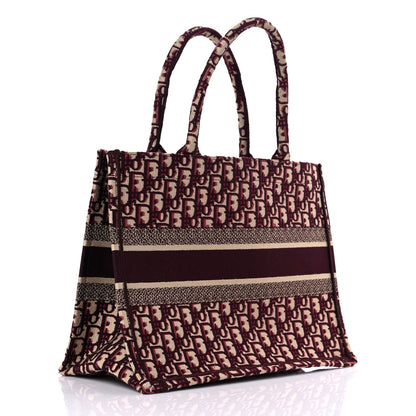 Christian Dior Oblique Medium Book Tote Burgundy Multicolor 2 of 10