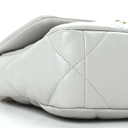 Chanel Lambskin Quilted Medium Chanel 19 Flap Grey 8 of 9